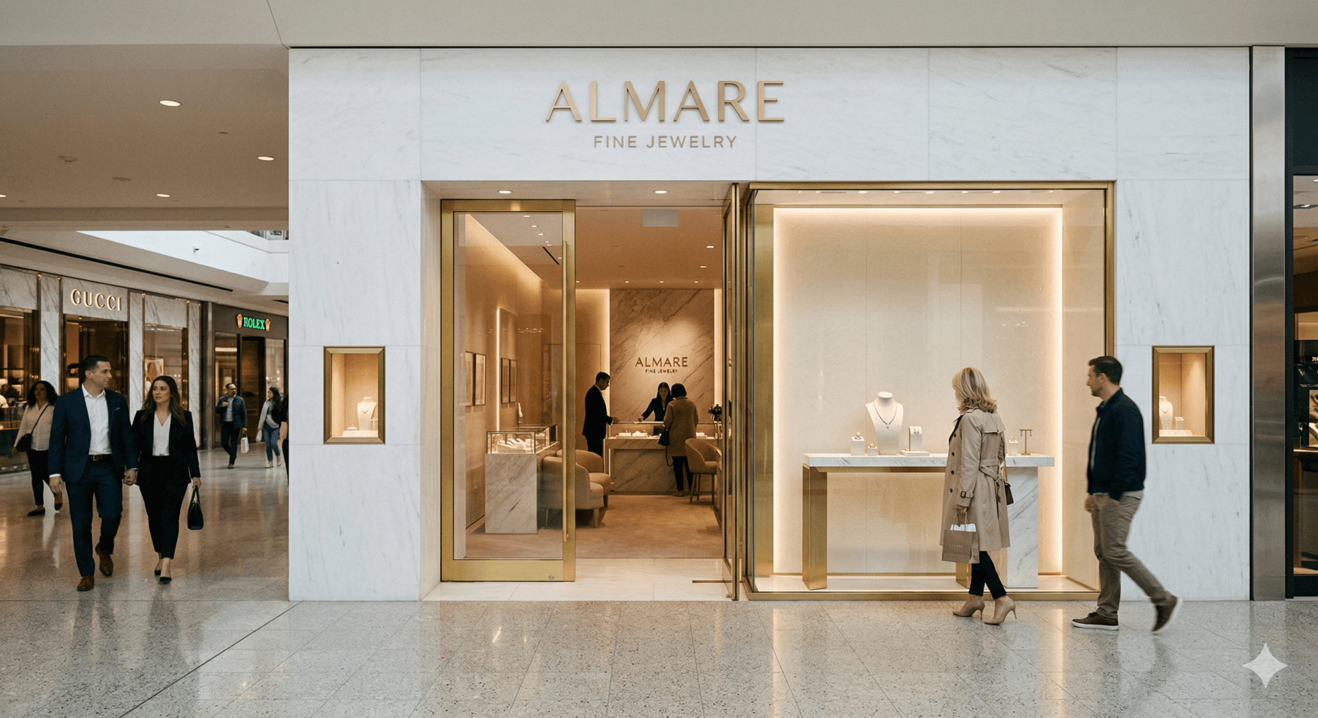 Modelo usando joias delicadas em um retrato editorial.